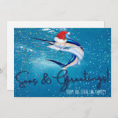 Carte de vacances Marlin Fishing (Devant / Derrière)