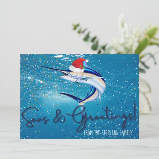 Carte de vacances Marlin Fishing (Debout devant)
