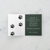 Carte de vacances Meowy Christmas Kitten Watercolo (Intérieur)