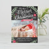 Carte de vacances Merrier Christmas Faire-part de (Debout devant)