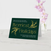 Carte de vacances Merriest Holiday FOIL Business H (Orchidée)