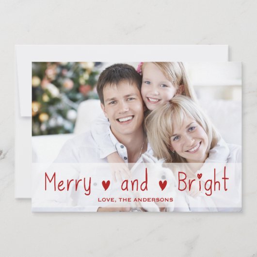 CARTE DE VACANCES MERRY ET BRIGHT (Devant)