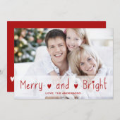 CARTE DE VACANCES MERRY ET BRIGHT (Devant / Derrière)