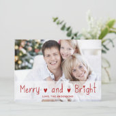 CARTE DE VACANCES MERRY ET BRIGHT (Debout devant)