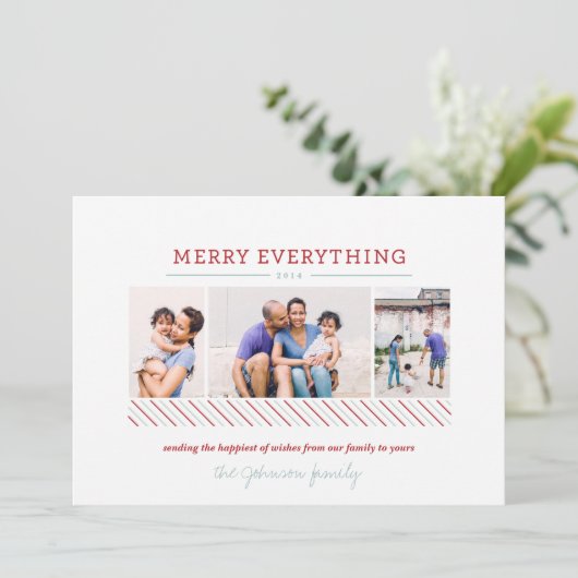 Carte de vacances Merry Everything (Debout devant)
