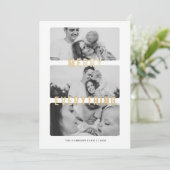 Carte de vacances Merry Everything Gold Foil (Debout devant)