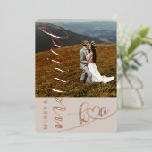 Carte de vacances Merry & Married Mariage Foil (Debout devant)