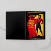 Carte De Vacances Métallisée Affiche de l'opéra Carmen (Mise à l'extérieur)