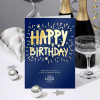 Ajouter un logo Fun Navy Blue Doodle Joyeux Annive