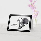 Carte De Vacances Métallisée Alien gris, la vérité est là (Orchidée)