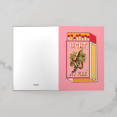 Carte De Vacances Métallisée Allumer mon image de boîte à feu (Mise à l'extérieur)