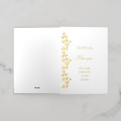 Carte De Vacances Métallisée Amour romantique Mini Coeurs (Mise à l'extérieur)