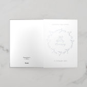 Carte De Vacances Métallisée Anniversaire du Mariage d'argent personnalisable (Mise à l'extérieur)