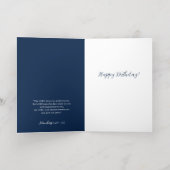 Carte De Vacances Métallisée Anniversaire Floral (Couchage intérieur)