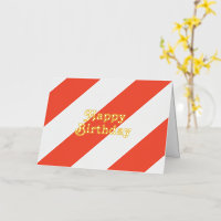 Anniversaire joyeux rayures orange rétro vintage