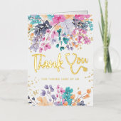 Carte De Vacances Métallisée Aquarelle florale turquoise stéthoscope infirmière (Recto)