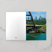 Carte De Vacances Métallisée Austin. Pont 360 Pennybacker (Mise à l'extérieur)