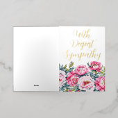 Carte De Vacances Métallisée Avec une profonde sympathie (Mise à l'extérieur)