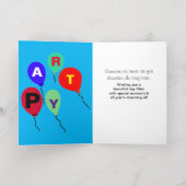 Carte De Vacances Métallisée Ballons de cupcakes (Couchage intérieur)