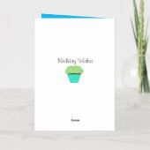 Carte De Vacances Métallisée Ballons de cupcakes (Verso)