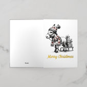 Carte De Vacances Métallisée Beau âne de Noël canadien (Mise à l'extérieur)