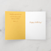 Carte De Vacances Métallisée Bénédiction d'anniversaire spéciale (Couchage intérieur)