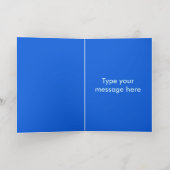 Carte De Vacances Métallisée Bleu clair Star de célébration Personnalisé (Couchage intérieur)