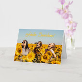 Carte De Vacances Métallisée Bonjour Sunshine (Orchidée)