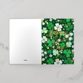 Carte De Vacances Métallisée Bonne Saint Patrick's Day (Mise à l'extérieur)