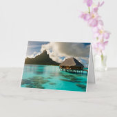Carte De Vacances Métallisée Bora-Bora (Orchidée)