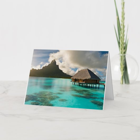Carte De Vacances Métallisée Bora-Bora (Recto)