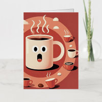 Brownish Cute drôle tasses de café en cartons