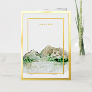 Carte De Vacances Métallisée Cadre élégant en feuille d'or pressée pour mariage