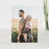 Carte De Vacances Métallisée Calligraphie 6 Photo Joyeux anniversaire (Verso)