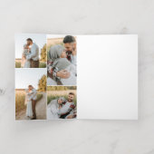 Carte De Vacances Métallisée Calligraphie 6 Photo Joyeux anniversaire (Couchage intérieur)