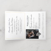 Carte De Vacances Métallisée Carton d'invitation de mariage au passeport noir d (Couchage intérieur)