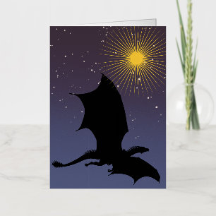 Carte De Vacances Métallisée C'est un Dragon, ce n'est pas votre imagination