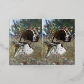 Carte De Vacances Métallisée Chasse aux oiseaux de jeu en altitude (Mise à l'extérieur)