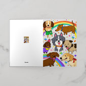 Carte De Vacances Métallisée Chiens Jouets Petits Chiens (Mise à l'extérieur)