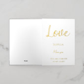 Carte De Vacances Métallisée Citation d'amour romantique (Mise à l'extérieur)