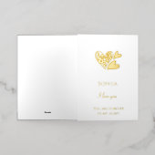 Carte De Vacances Métallisée Coeurs d'amour romantiques (Mise à l'extérieur)