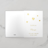 Carte De Vacances Métallisée Coeurs romantiques Aimer (Mise à l'extérieur)