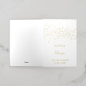 Carte De Vacances Métallisée Coeurs sucrés romantiques (Mise à l'extérieur)