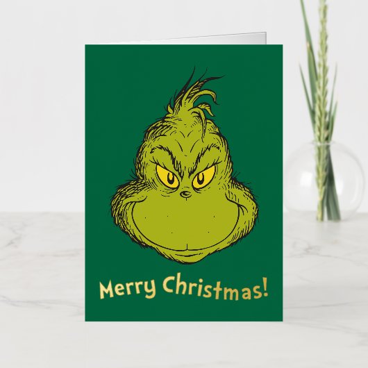 Carte De Vacances Métallisée Comment Grinch Stole Christmas Classic Grinch (Recto)