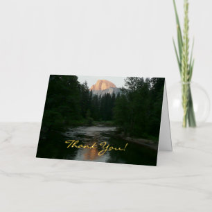 Carte De Vacances Métallisée Coucher de soleil sur Half Dome Merci