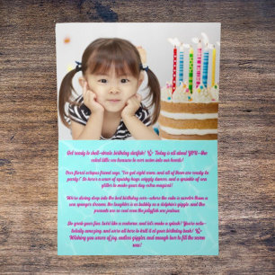 Carte De Vacances Métallisée Cute Whimsical Floral Octopus Photo Anniversaire d