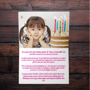 Carte De Vacances Métallisée Cute Whimsical Floral Octopus Photo Anniversaire d