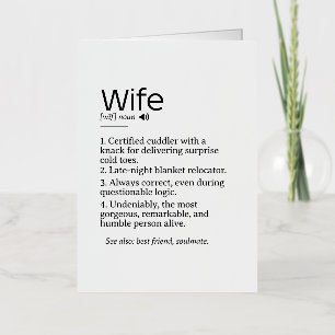 Carte De Vacances Métallisée Définition drôle et sincère de femme