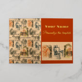 Carte De Vacances Métallisée demeures modernes (Mise à l'extérieur)