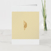 Carte De Vacances Métallisée dessin d'une fleur avec des feuilles (Recto)